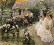 Robert Reid In the Flwer Garden oil painting artist